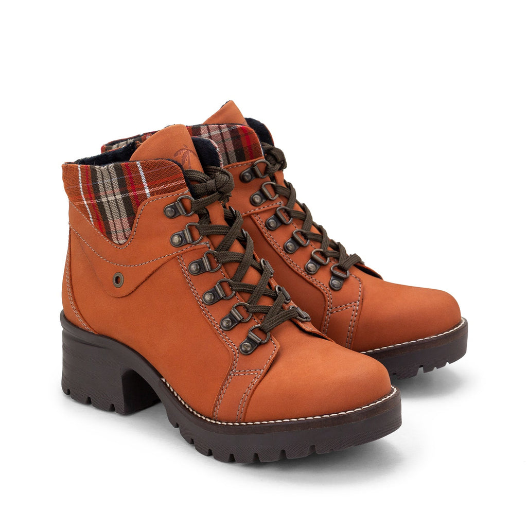 Dromedaris Kodiak Tartan Nubuck Leather Bootie