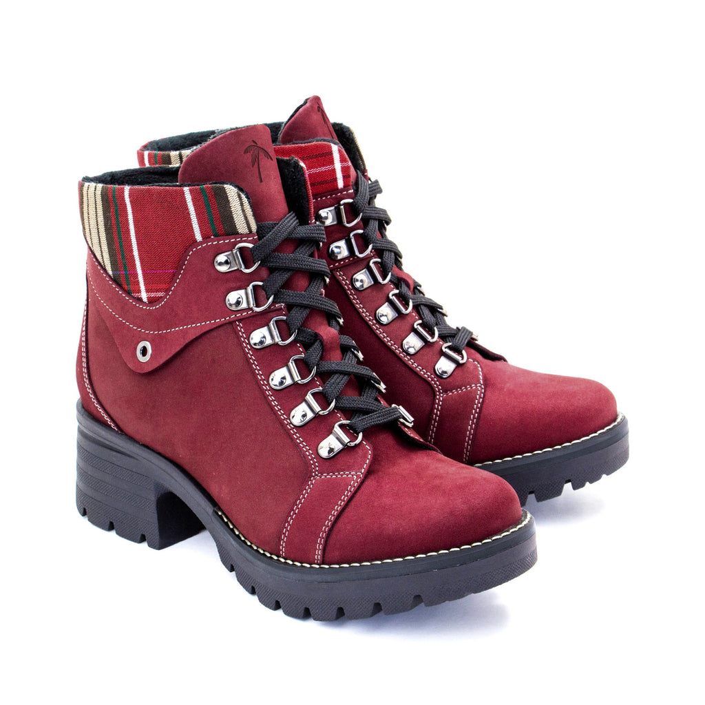 Dromedaris Kodiak Tartan Nubuck Leather Bootie