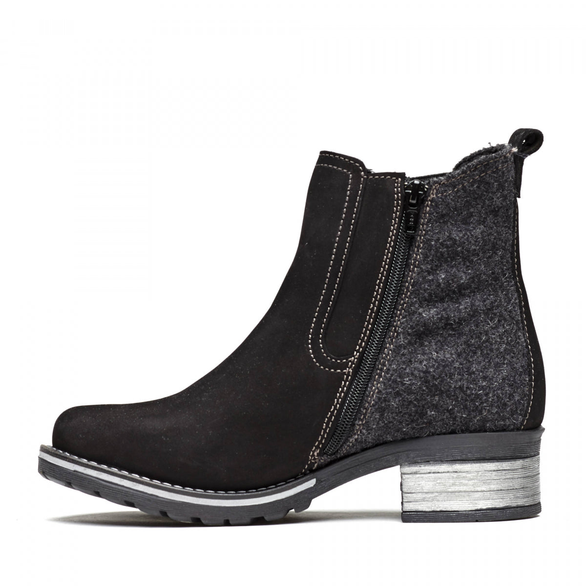 Dromedaris Kourtney Nubuck & Burel Wool Chelsea Boot