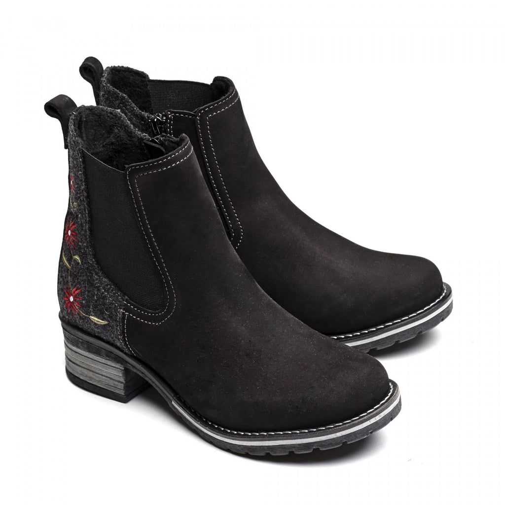 Dromedaris Kourtney Nubuck & Burel Wool Chelsea Boot