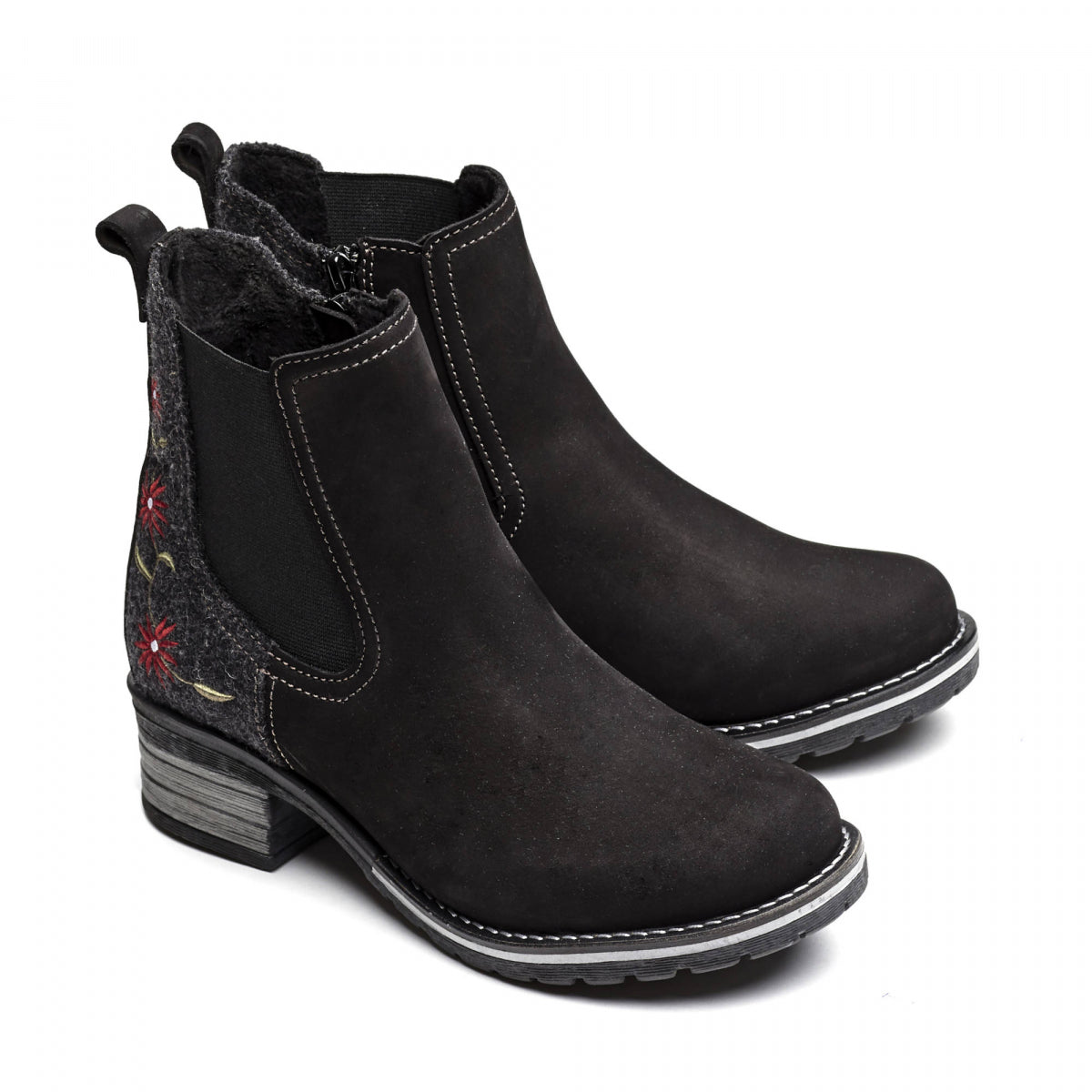 Dromedaris Kourtney Nubuck & Burel Wool Chelsea Boot