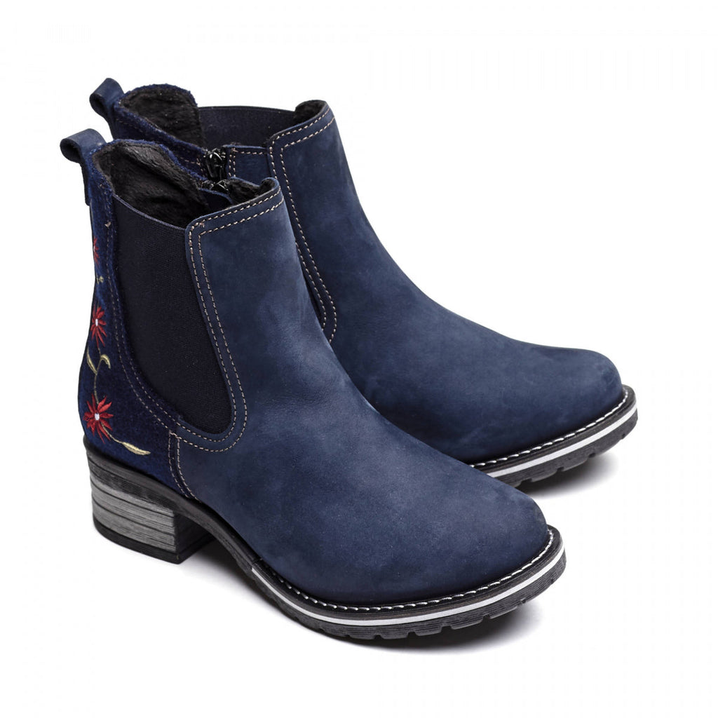 Dromedaris Kourtney Nubuck & Burel Wool Chelsea Boot