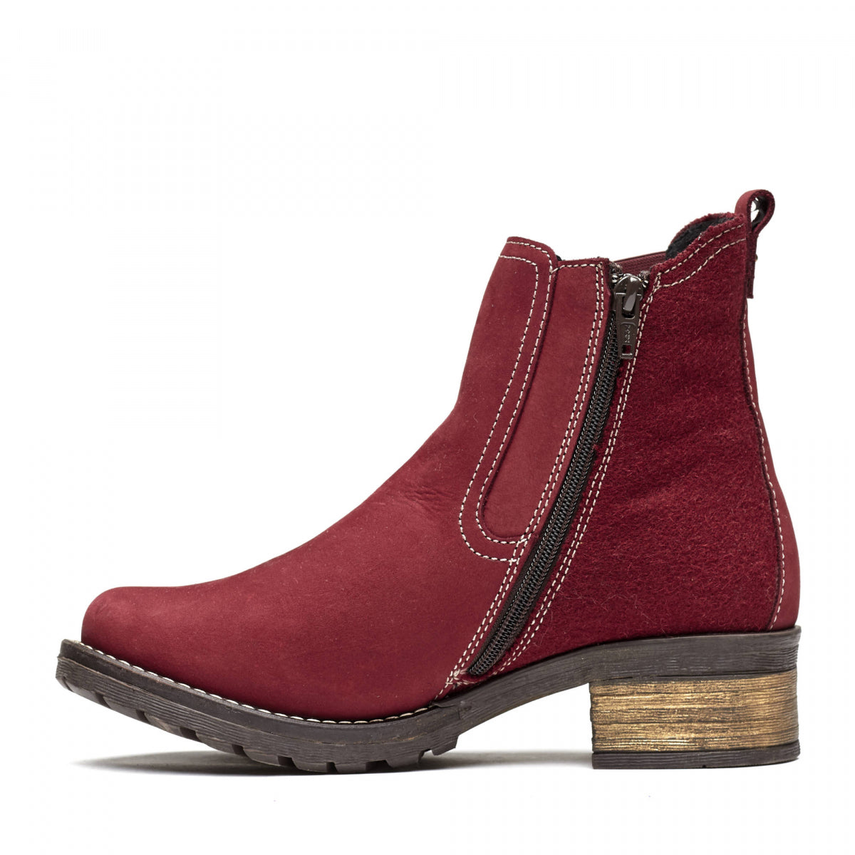 Dromedaris Kourtney Nubuck & Burel Wool Chelsea Boot