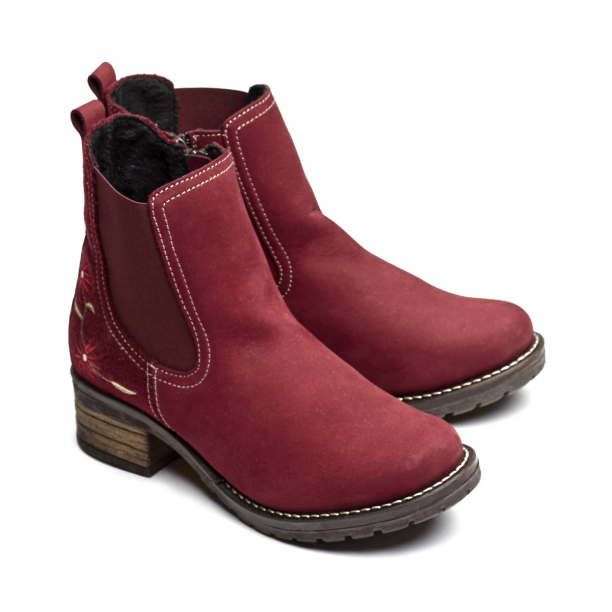 Dromedaris Kourtney Nubuck & Burel Wool Chelsea Boot
