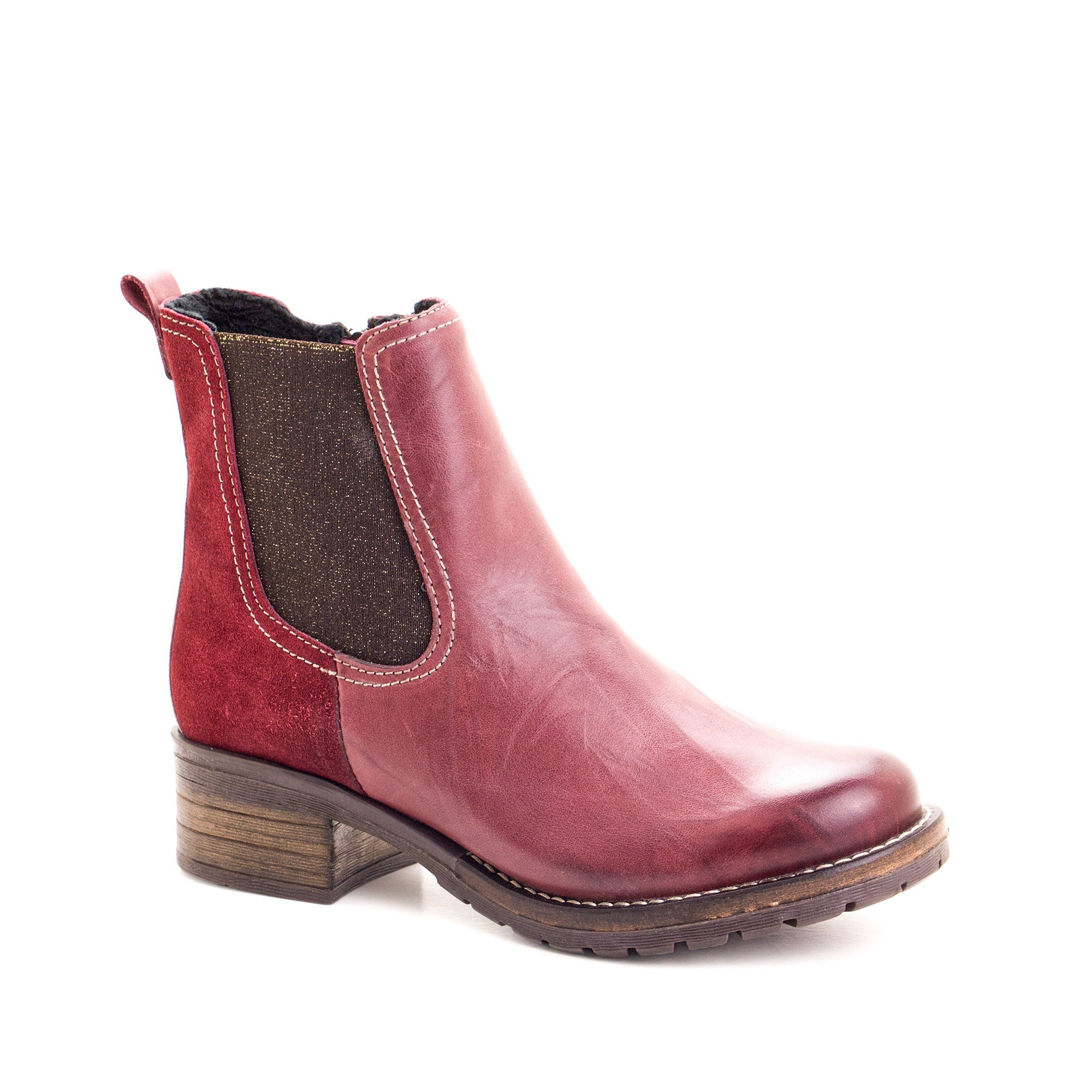 Dromedaris Kourtney Scrunched Leather Chelsea Boot