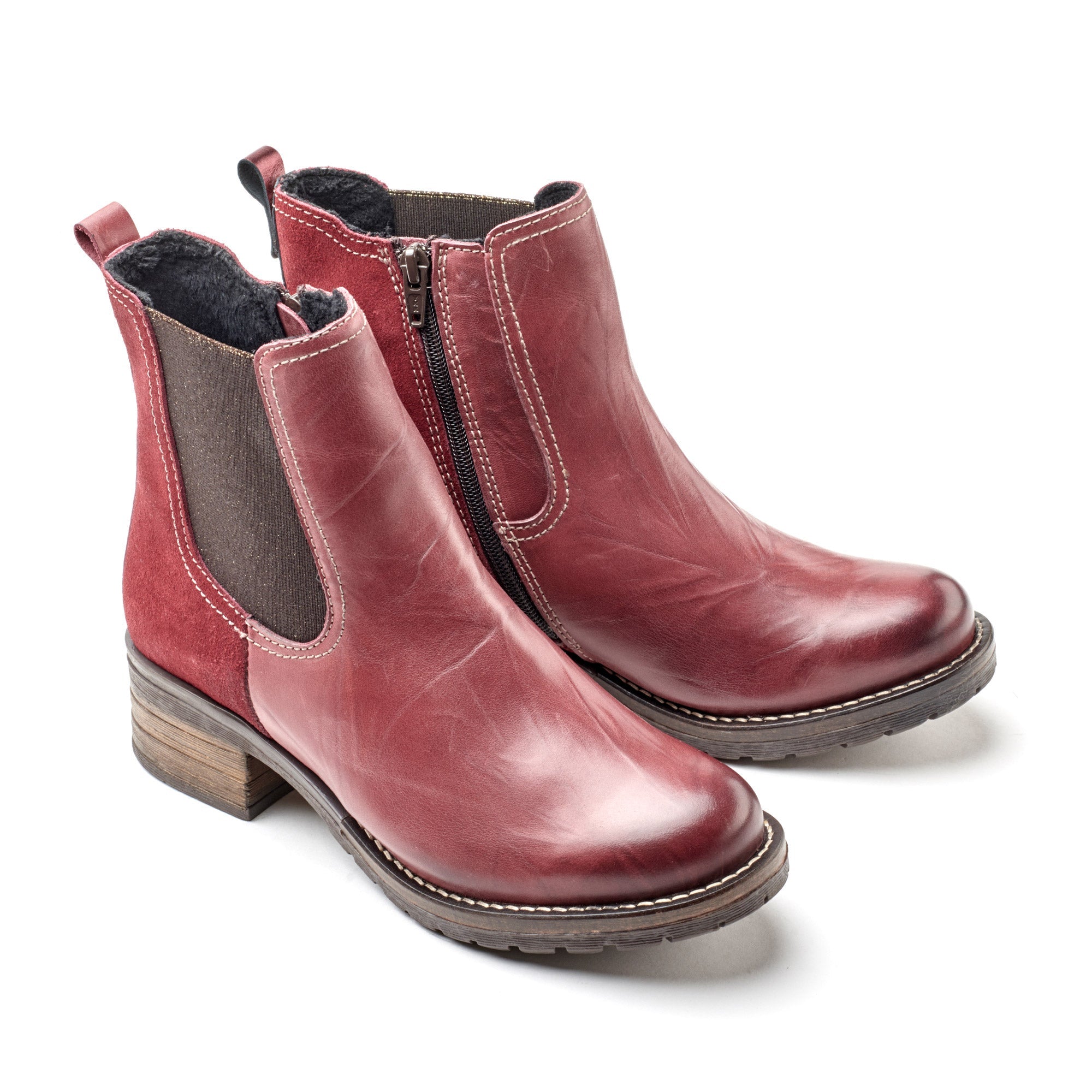 Dromedaris Kourtney Scrunched Leather Chelsea Boot