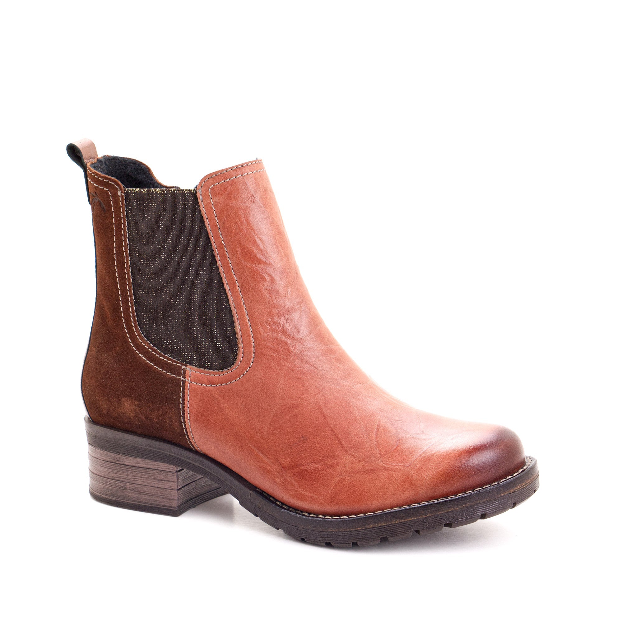Dromedaris Kourtney Scrunched Leather Chelsea Boot