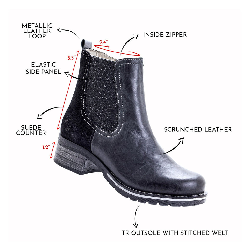 Dromedaris Kourtney Scrunched Leather Chelsea Boot