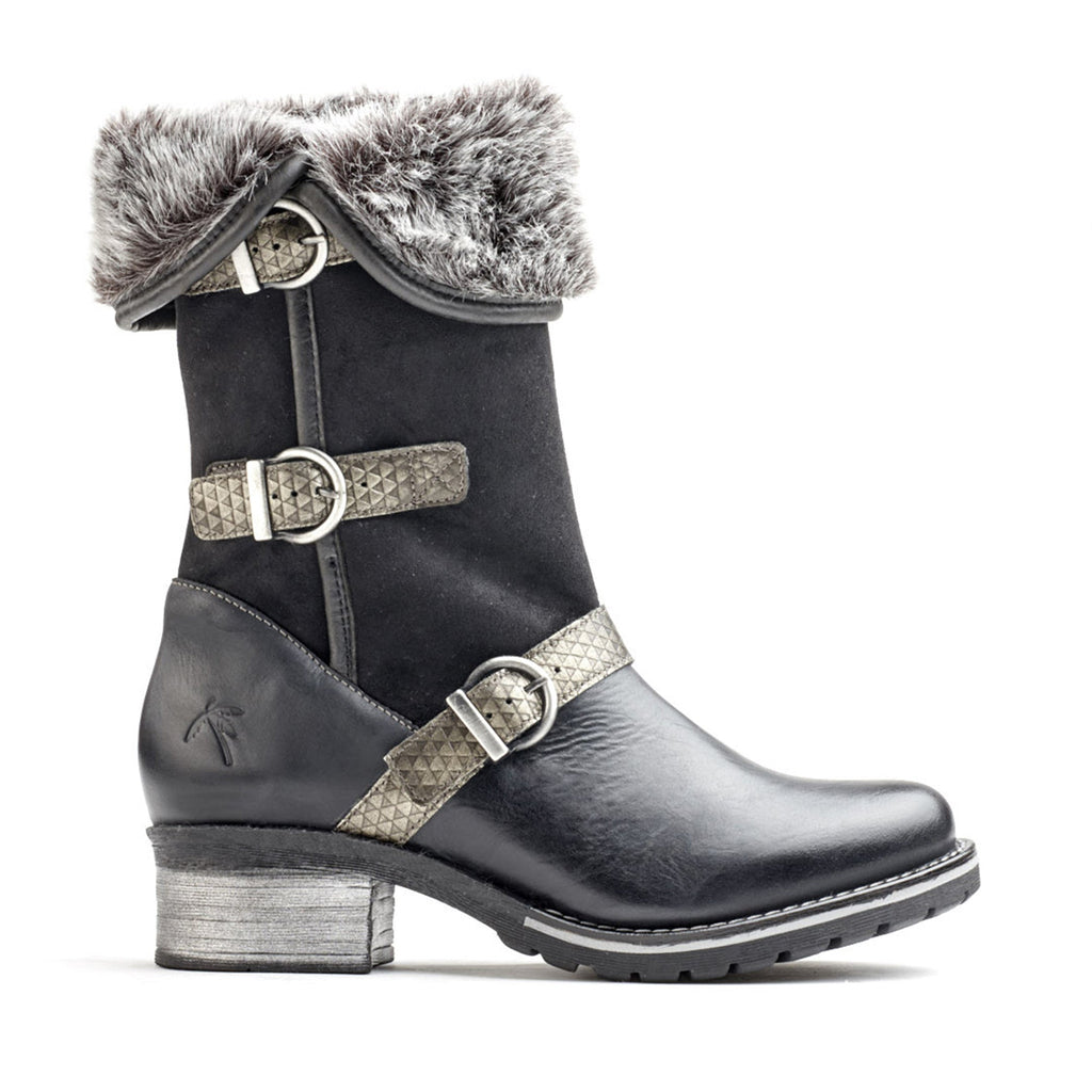Dromedaris Kya Mid-Calf Leather & Fur Boot