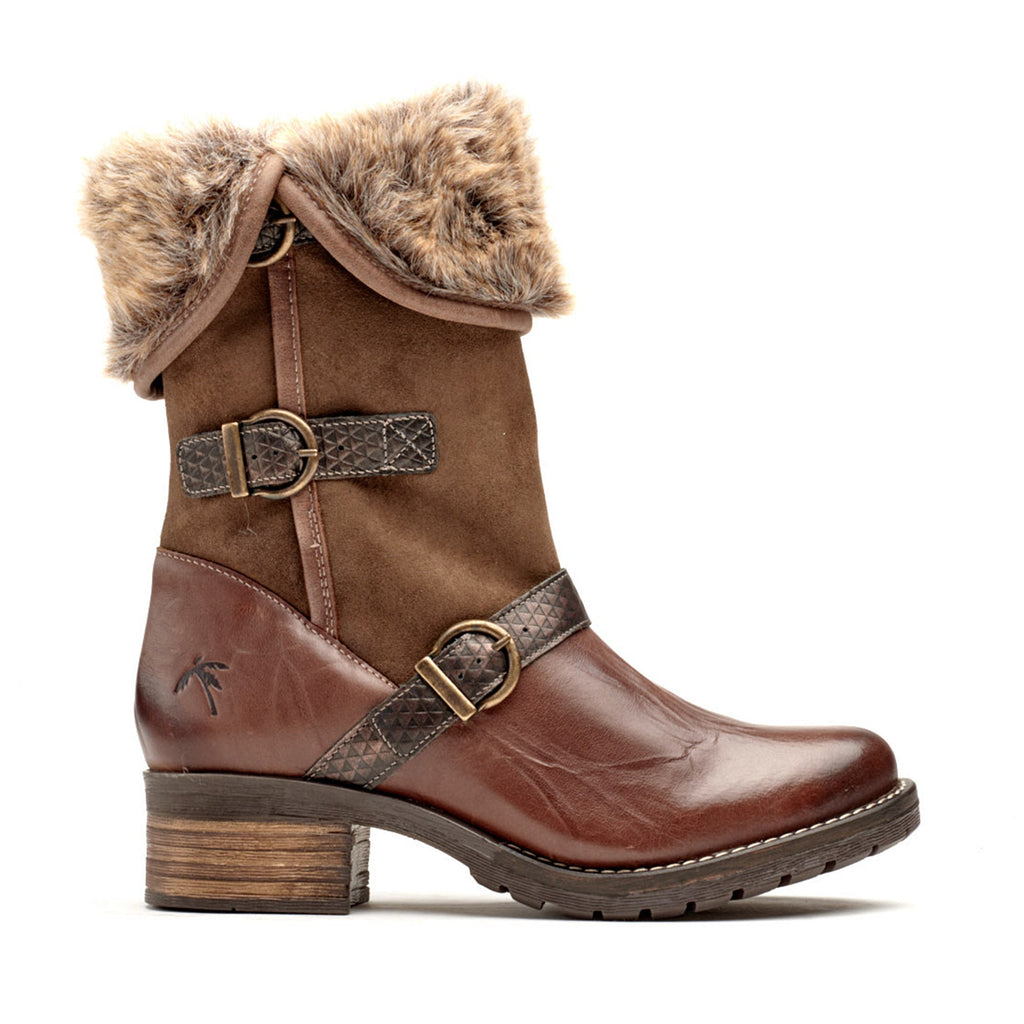 Dromedaris Kya Mid-Calf Leather & Fur Boot