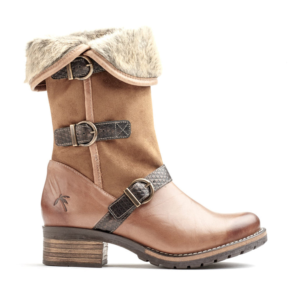 Dromedaris Kya Mid-Calf Leather & Fur Boot