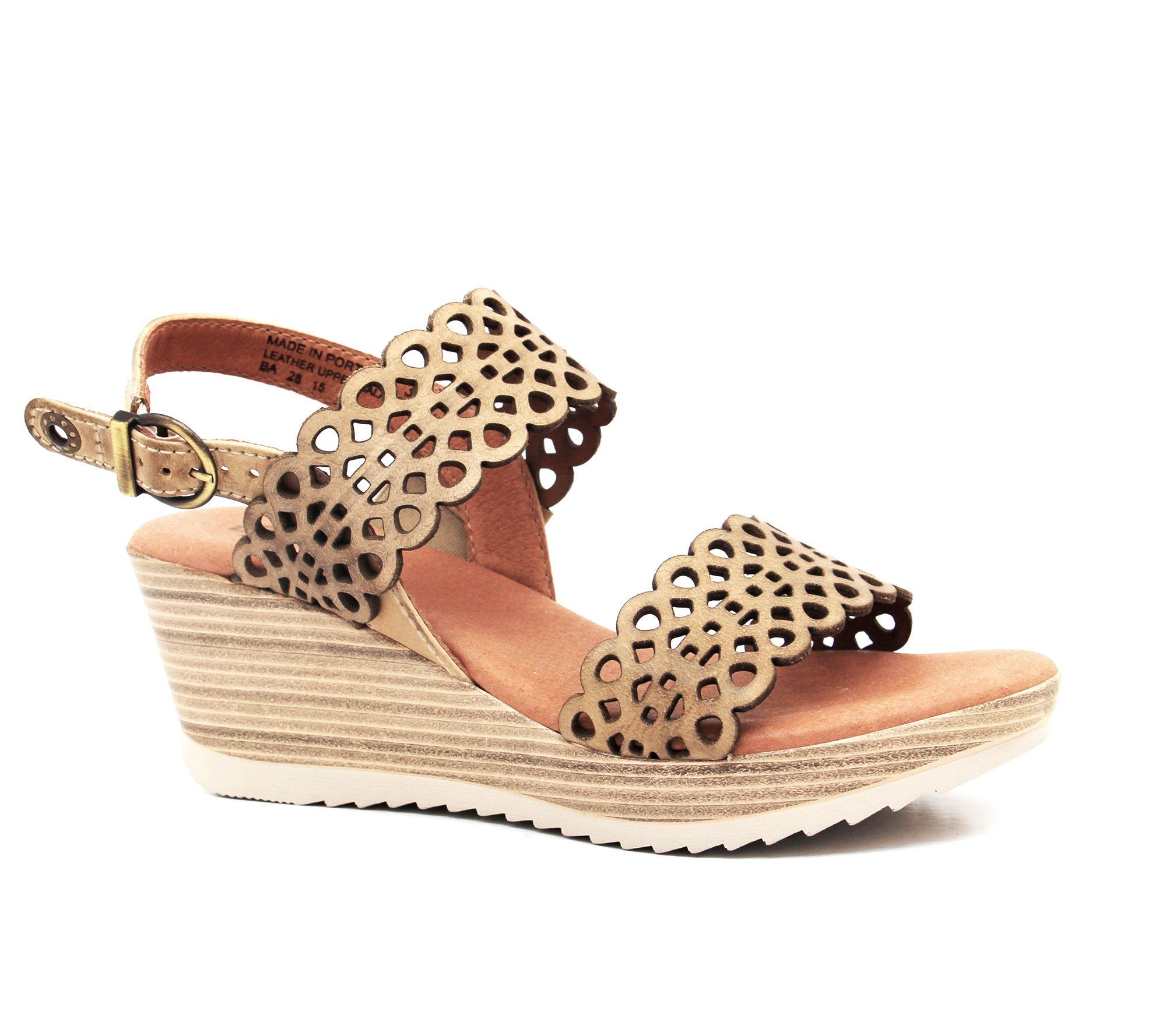 Dromedaris Libby Leather Wedge Sandal