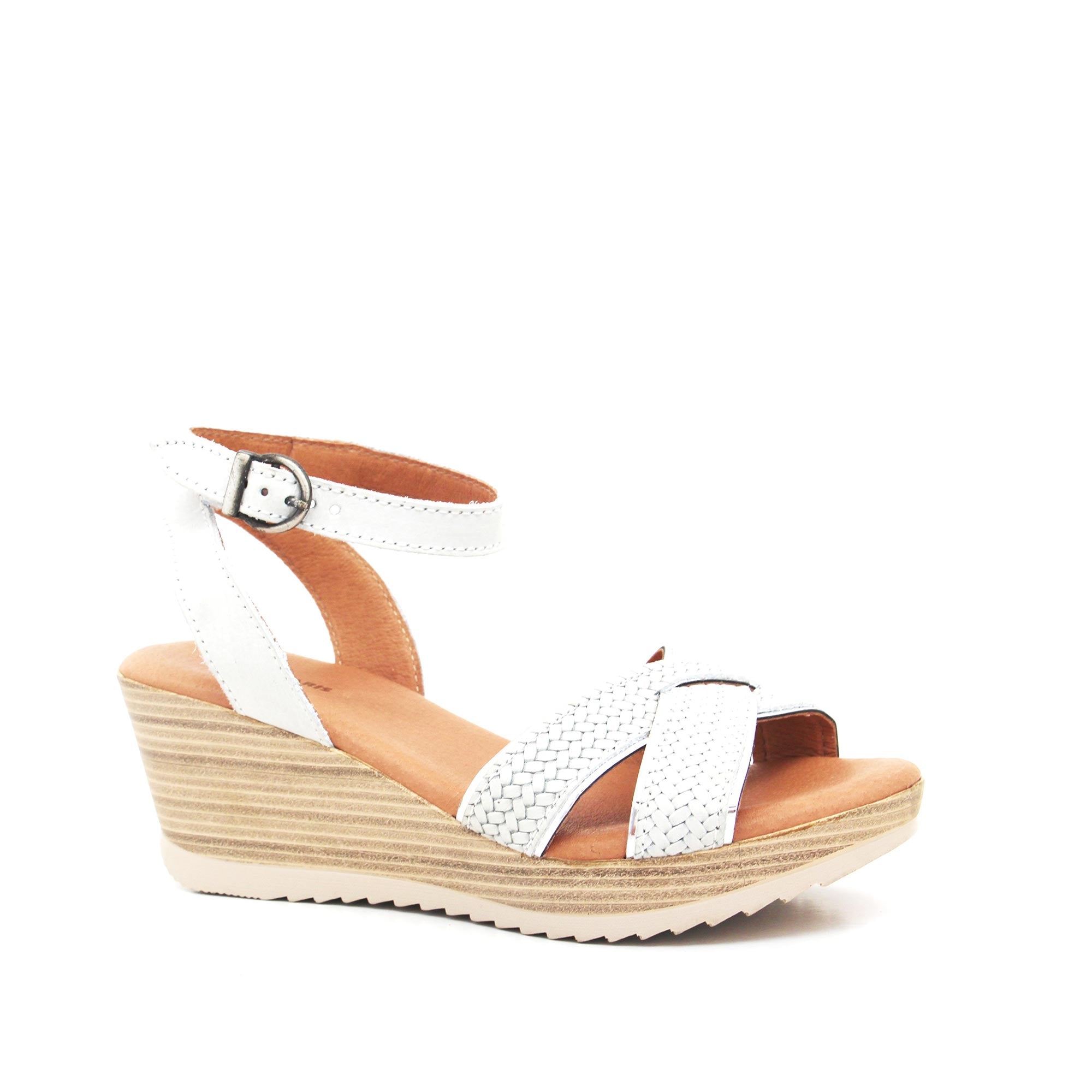 Dromedaris Lucy Leather Wedge Sandal