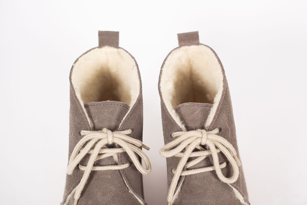 Troentorp Morris Shearling Grey Suede