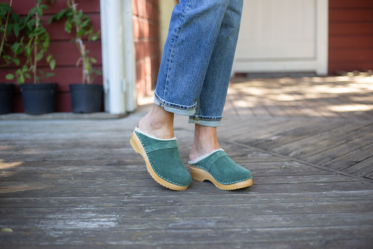 Troentorp Munch Green Suede