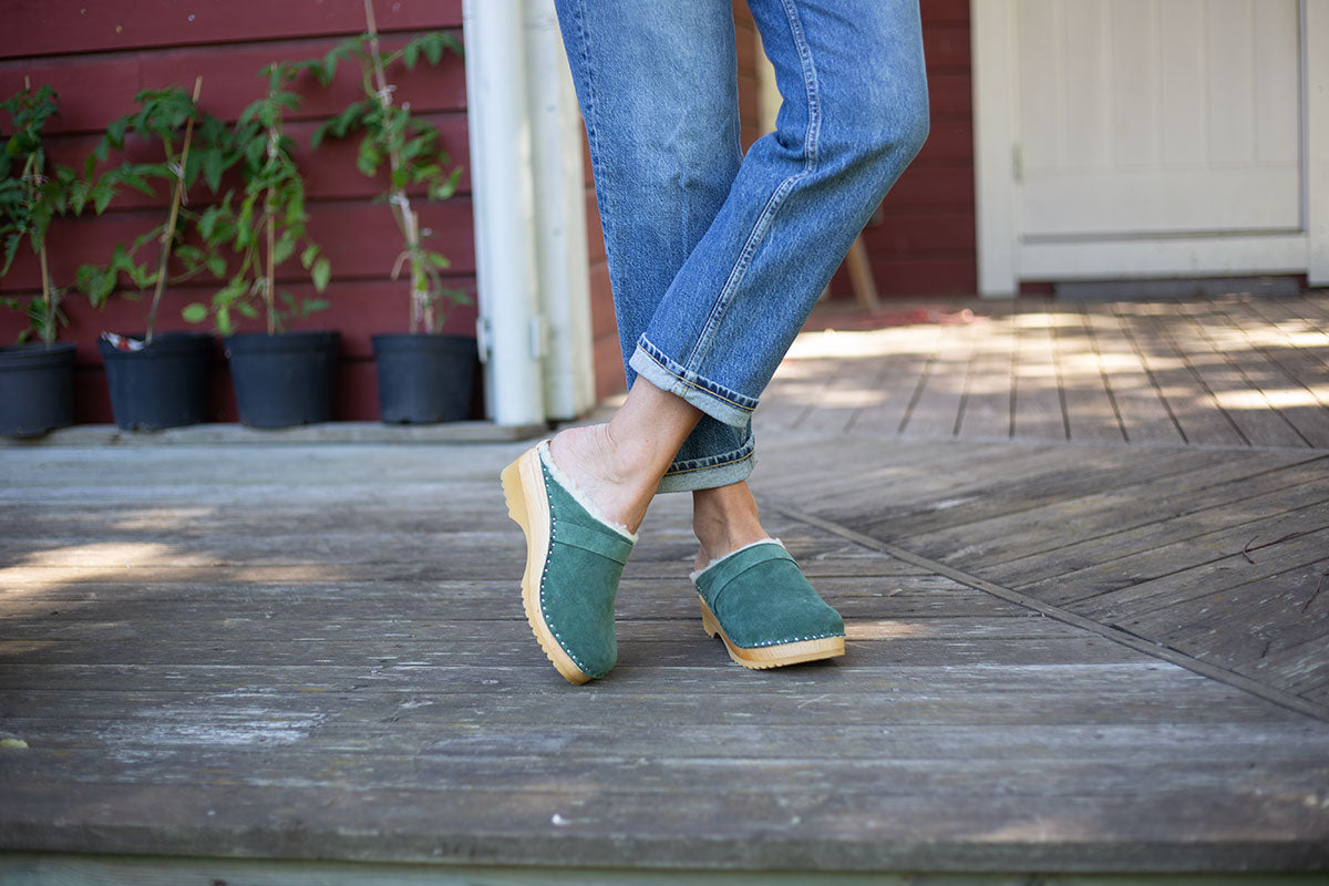 Troentorp Munch Green Suede