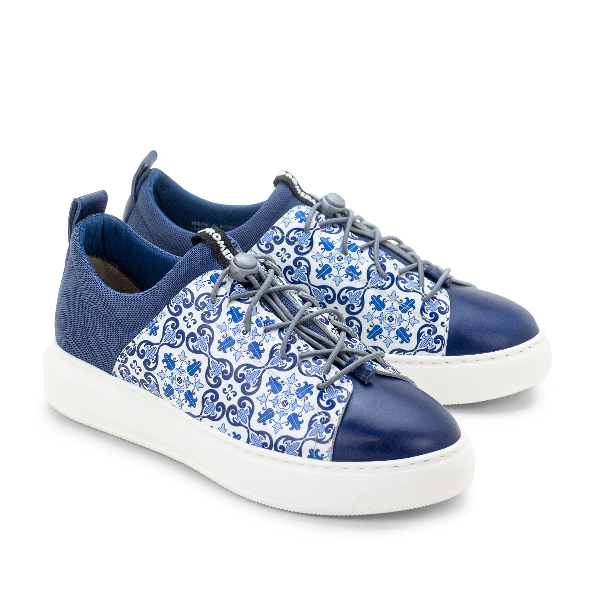 Dromedaris Oyster Bay Leather & Canvas Sneaker - Portuguese Tile