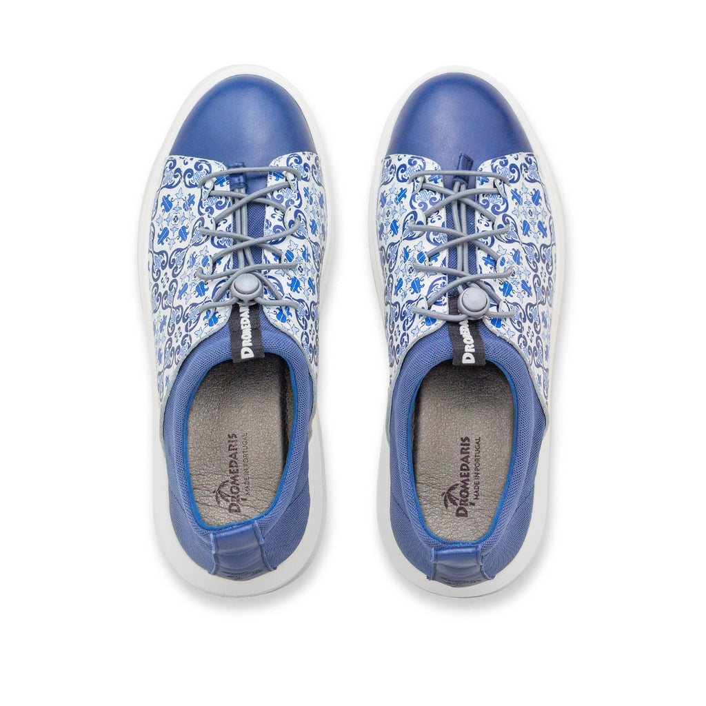 Dromedaris Oyster Bay Leather & Canvas Sneaker - Portuguese Tile