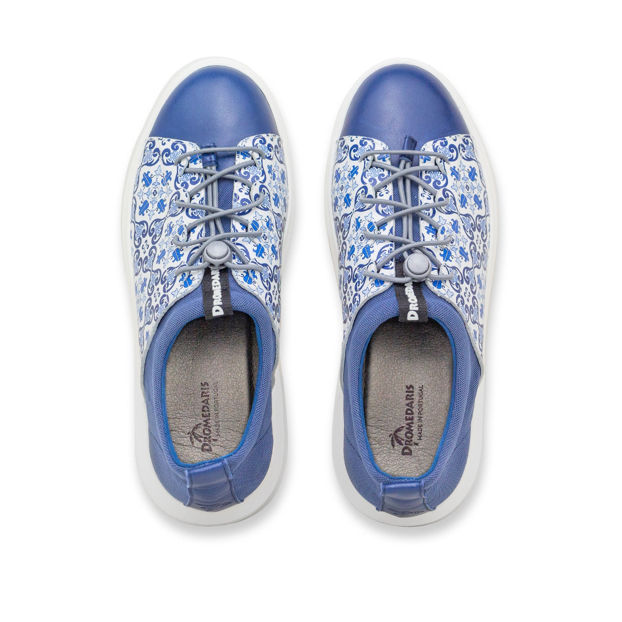 Dromedaris Oyster Bay Leather & Canvas Sneaker - Portuguese Tile