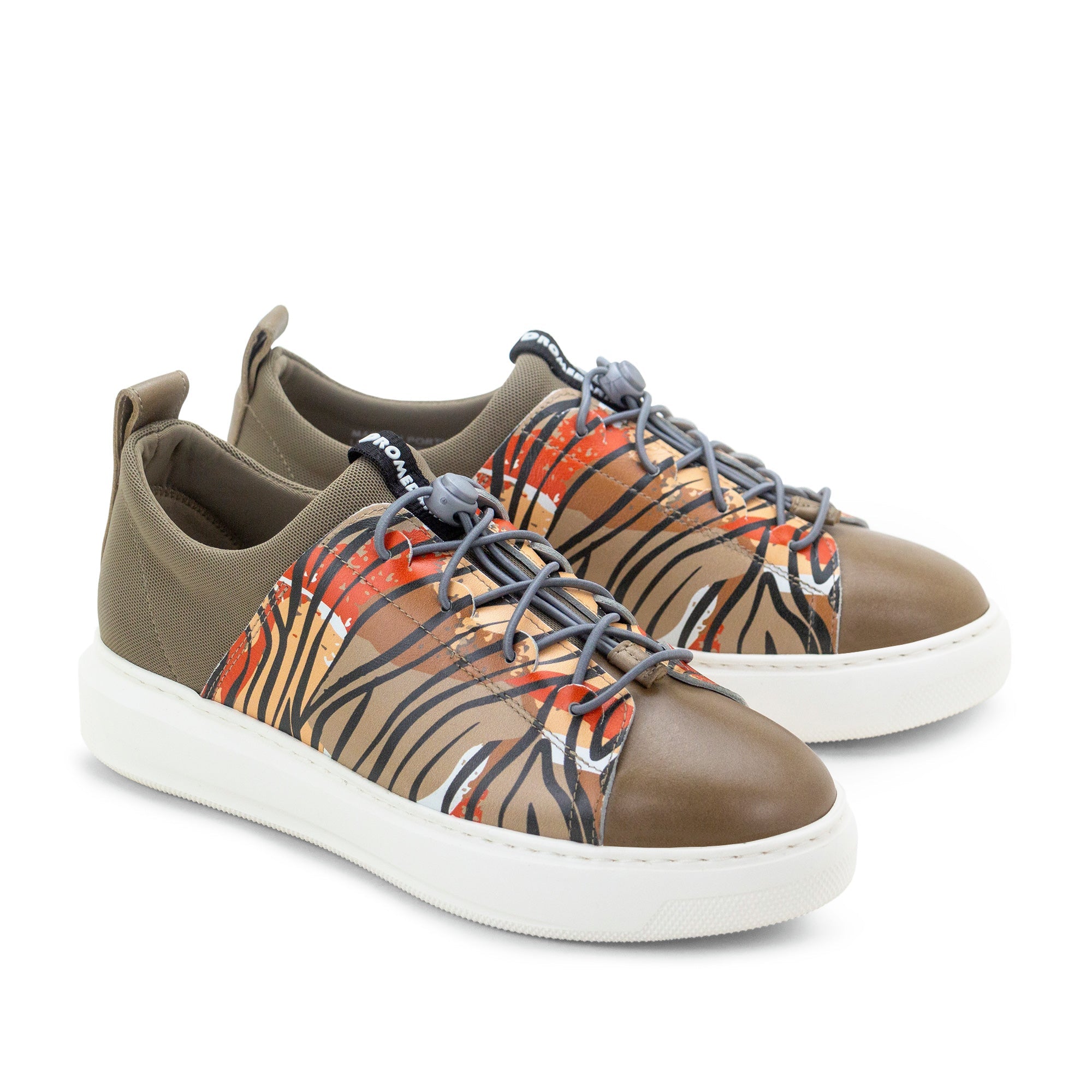 Dromedaris Oyster Bay Leather & Canvas Sneaker - Odessa Safari