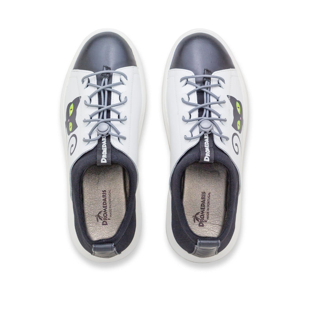 Dromedaris Oyster Bay Leather & Canvas Sneaker - Oki Black Cat