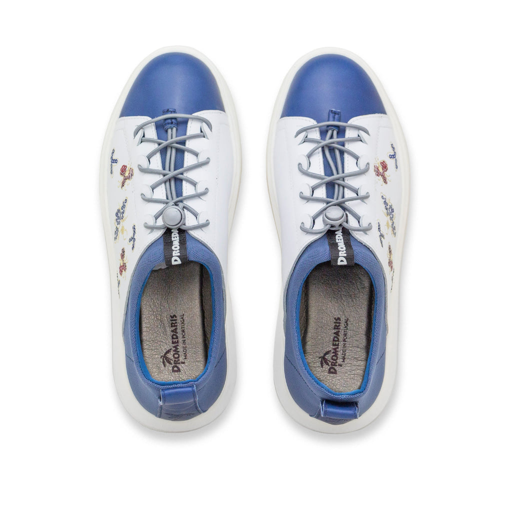 Dromedaris Oyster Bay Leather & Canvas Sneaker - Blue Bee