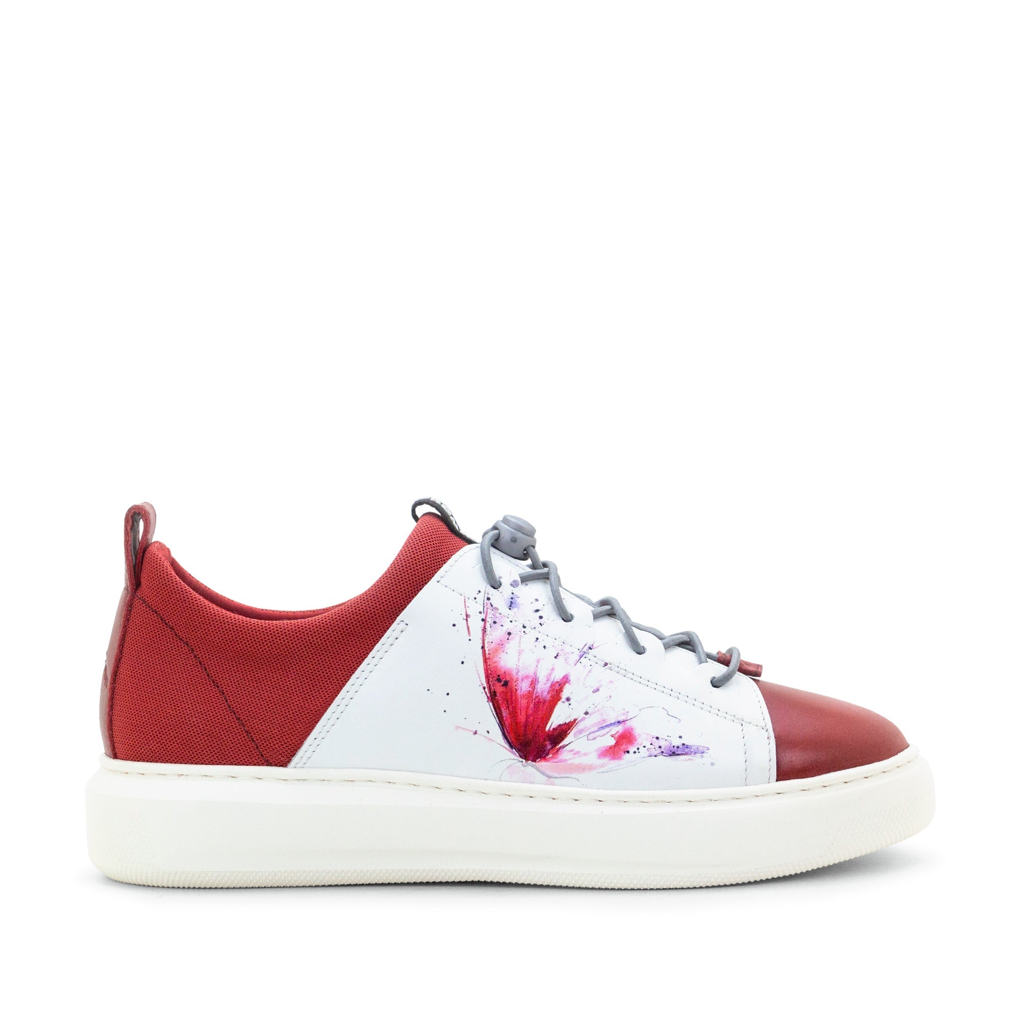 Dromedaris Oyster Bay Leather & Canvas Sneaker - Ophelia Butterfly