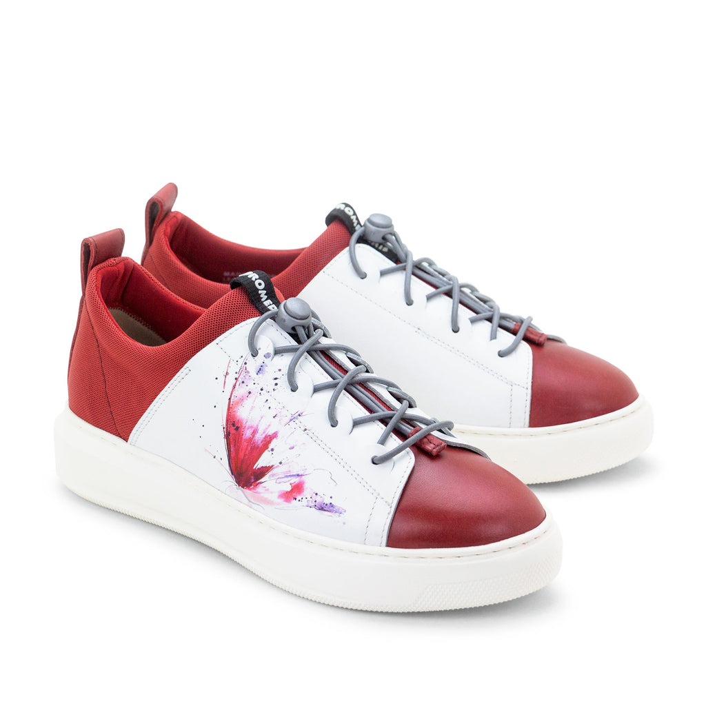 Dromedaris Oyster Bay Leather & Canvas Sneaker - Ophelia Butterfly