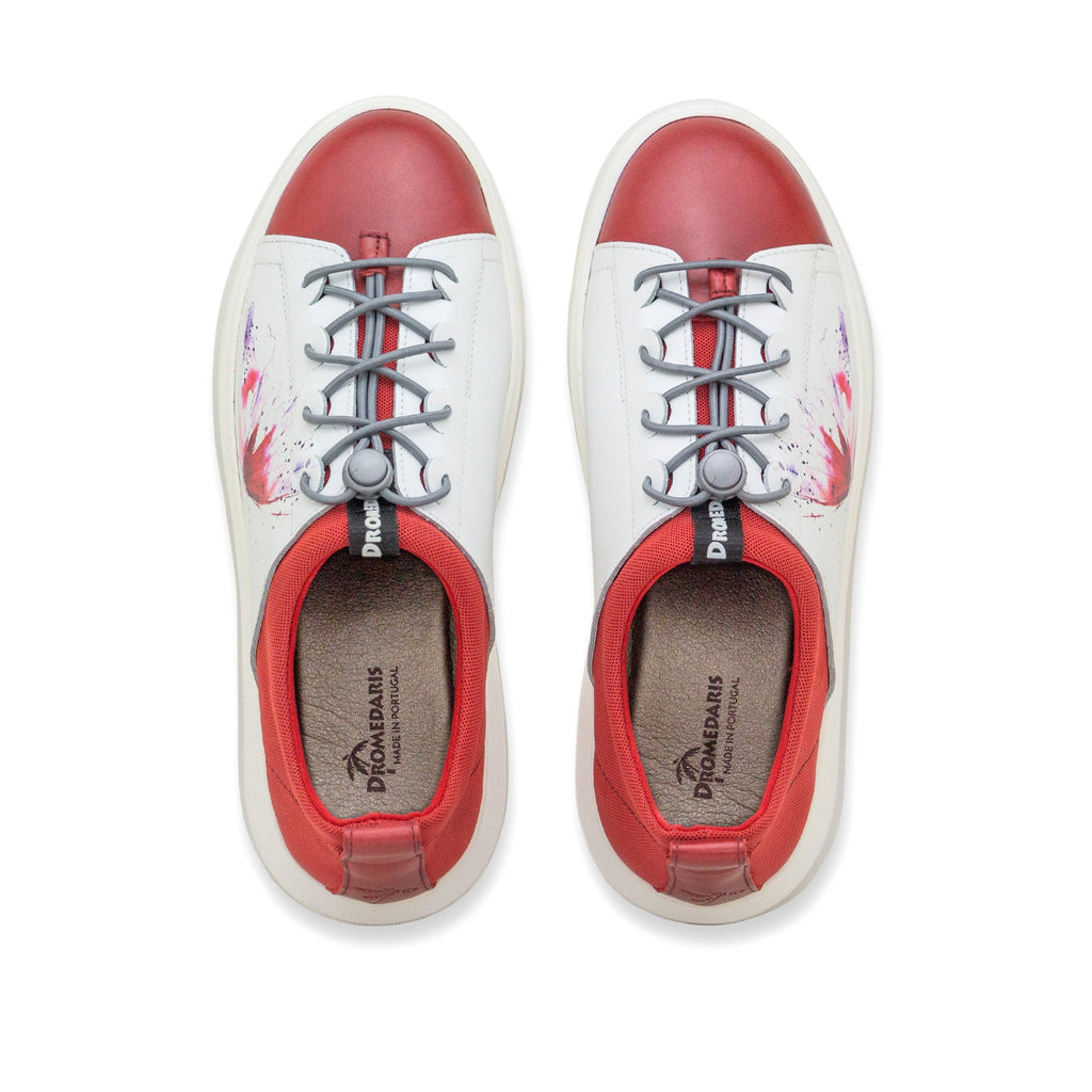Dromedaris Oyster Bay Leather & Canvas Sneaker - Ophelia Butterfly