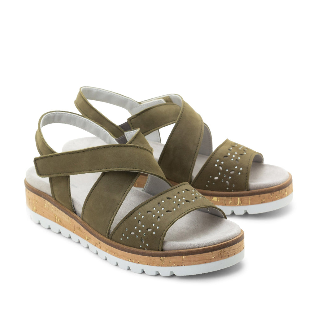 Dromedaris Reese Leather Strappy Adjustable Sandals