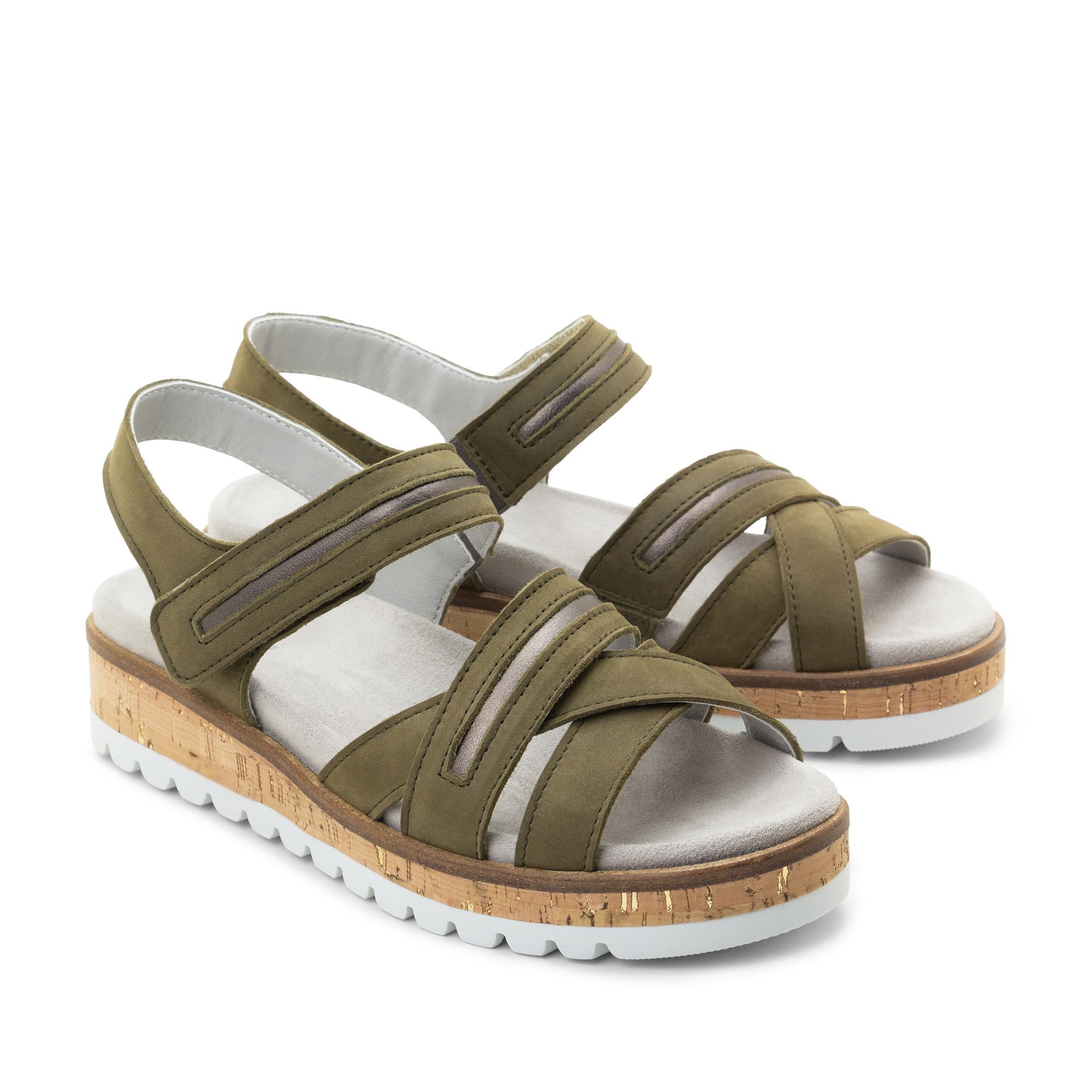 Dromedaris Ruby Leather Strappy Adjustable Sandals