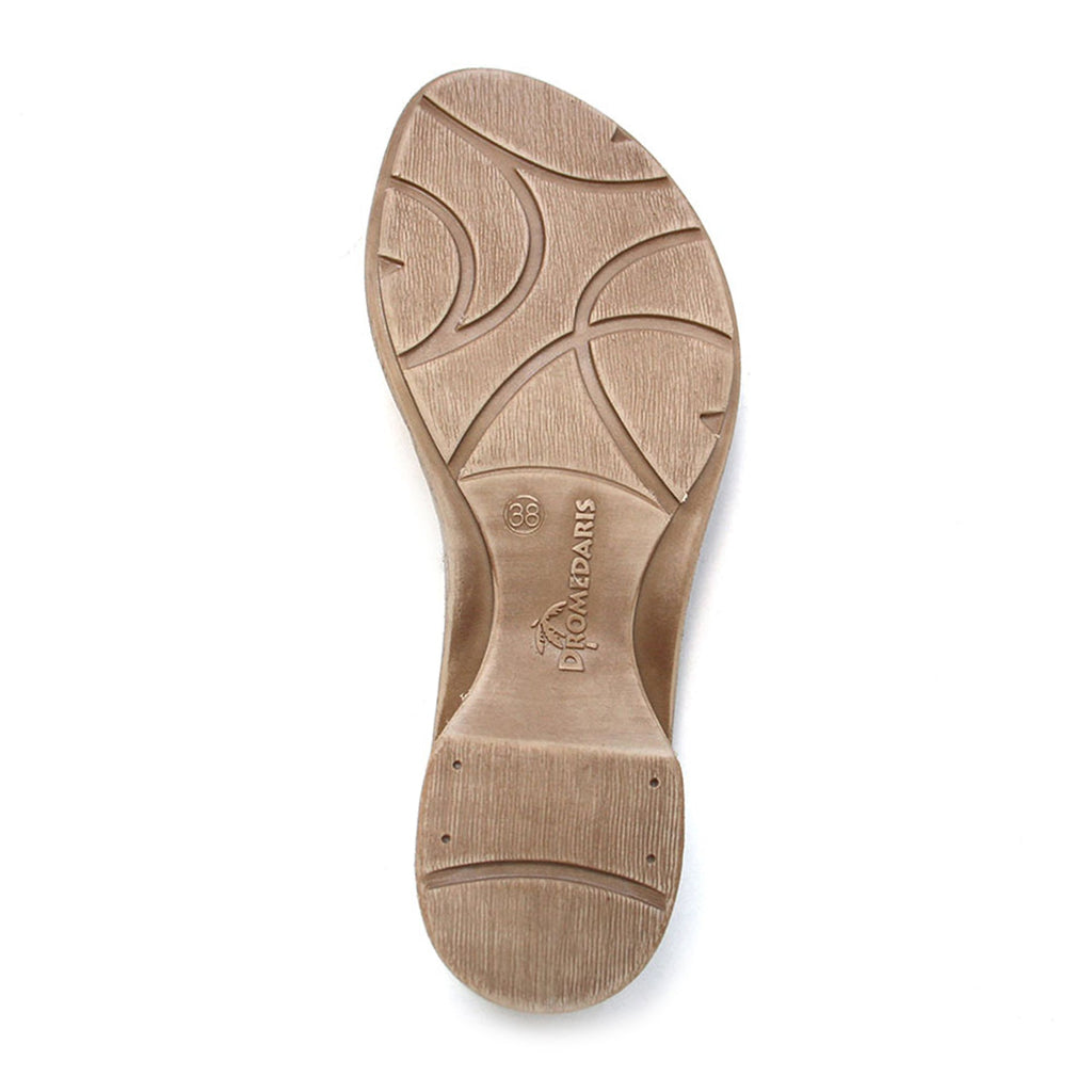 Dromedaris Sandy Leather Adjustable Sandals