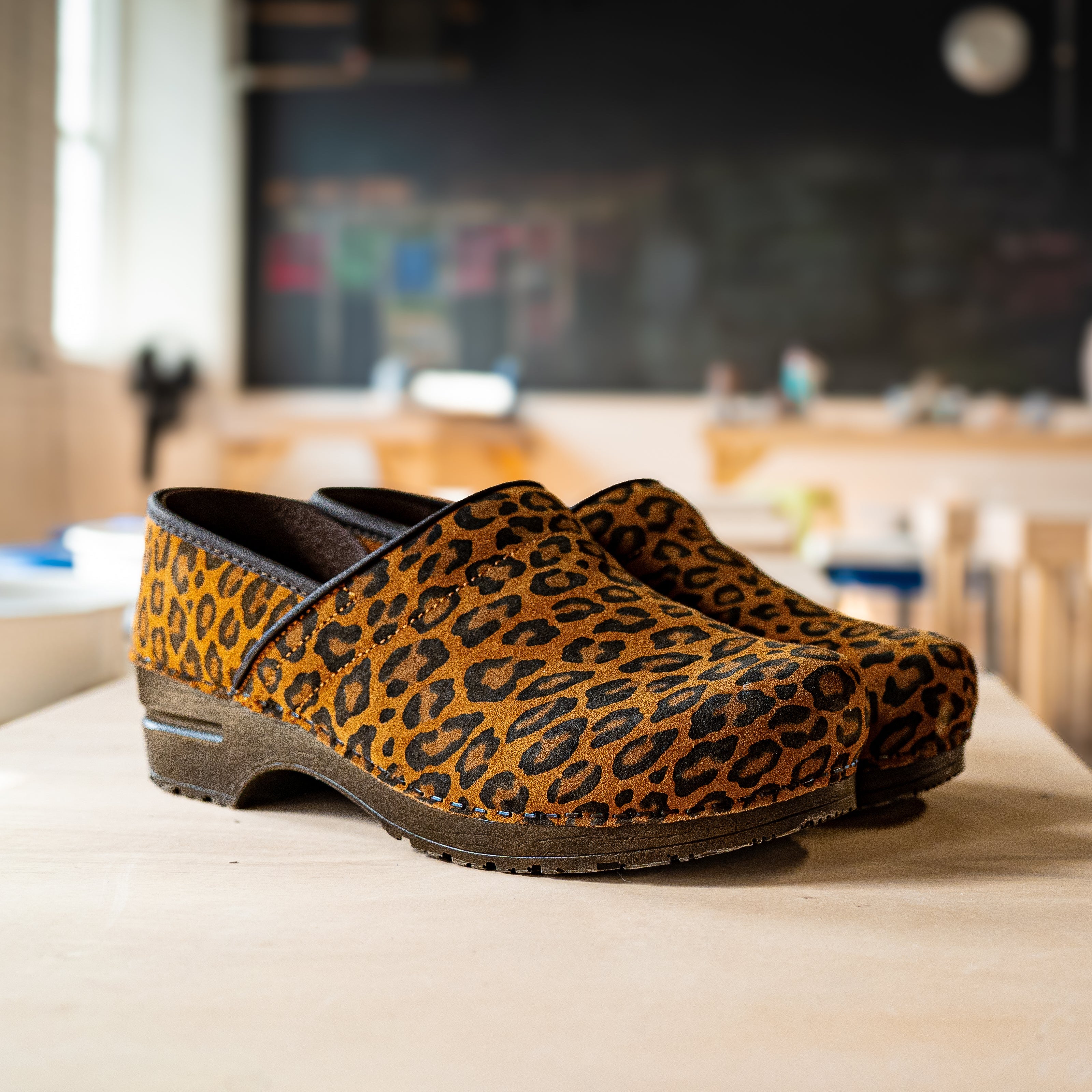 Sanita Boteh Women's Clog in Cheetah