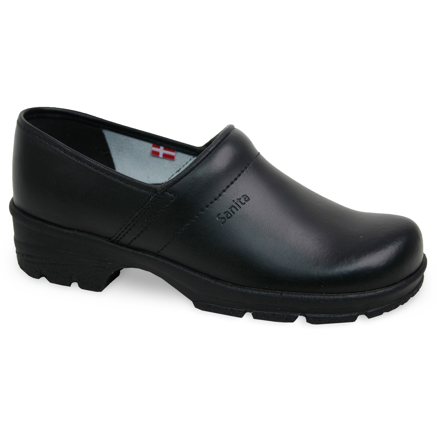 Sanita David PU Men's Safety Clog in Black