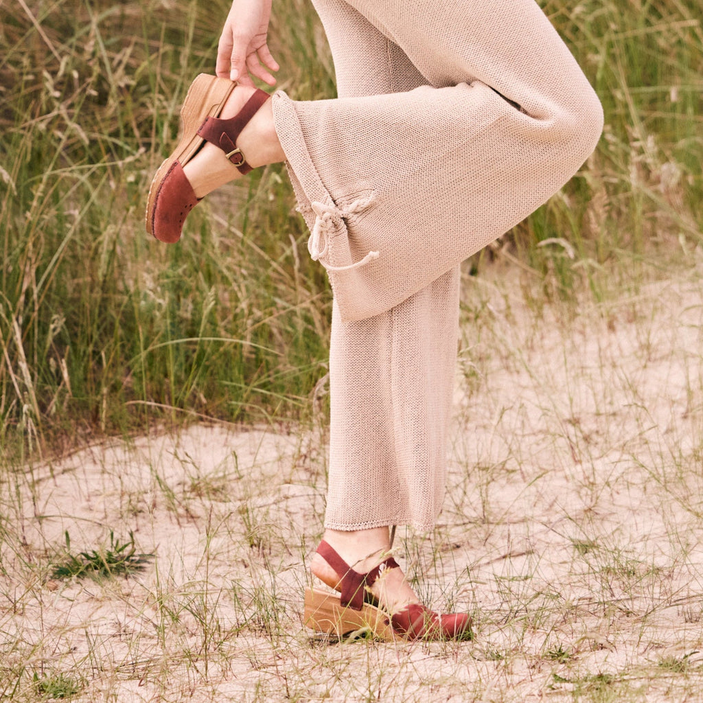 Sanita Heart Women's Sandal in Deep Red