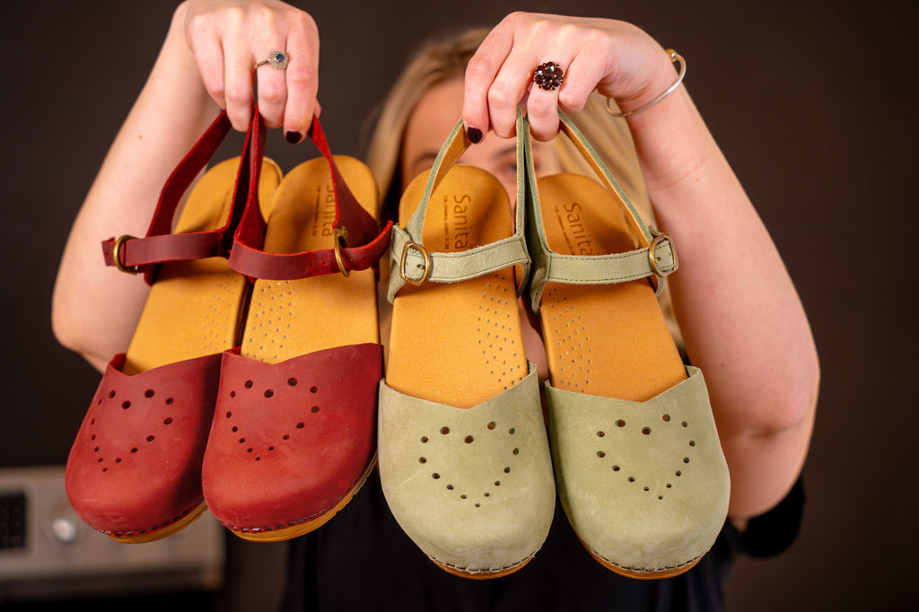 Sanita Heart Women's Sandal in Deep Red