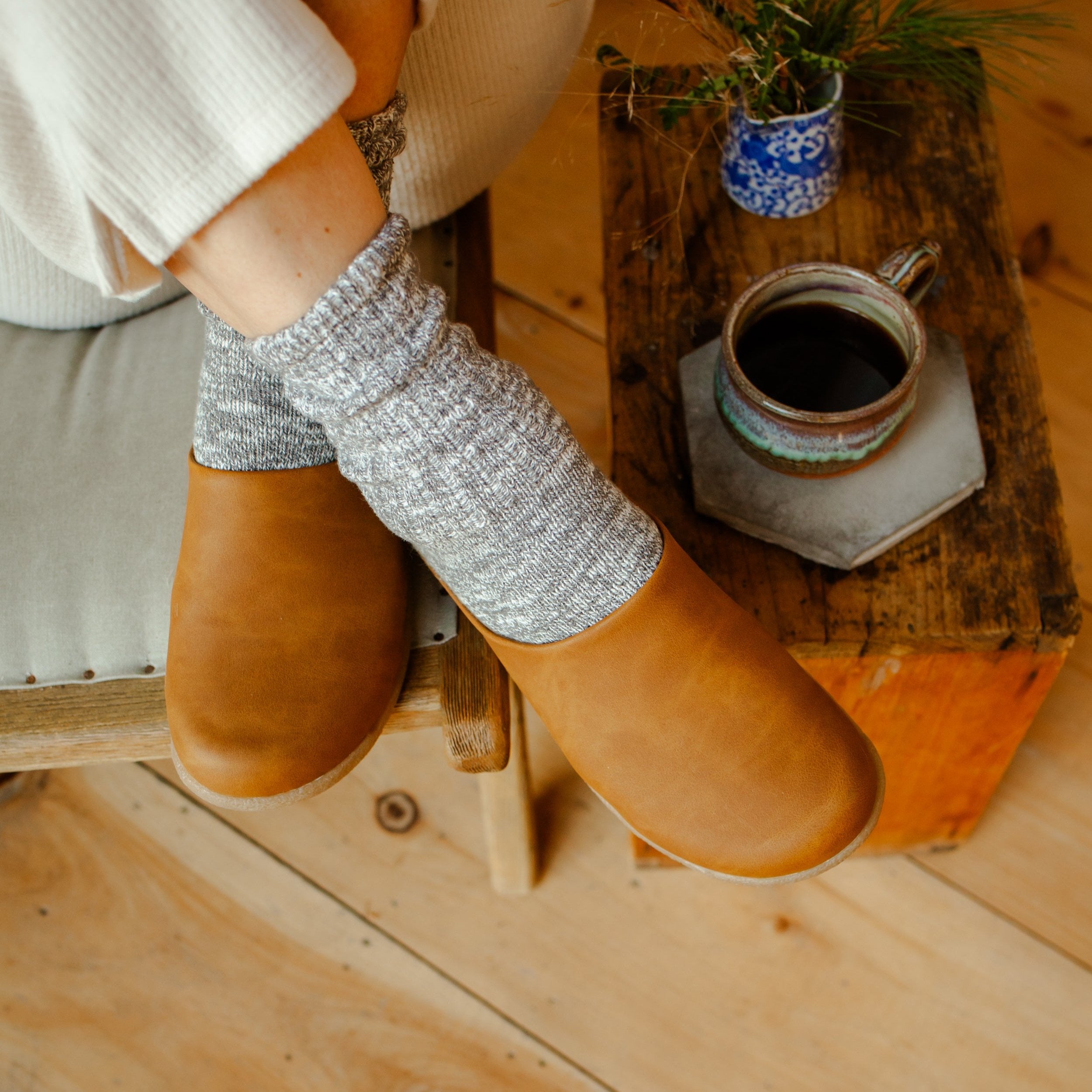 Sanita Holsted Unisex Mule Slipper in Cognac