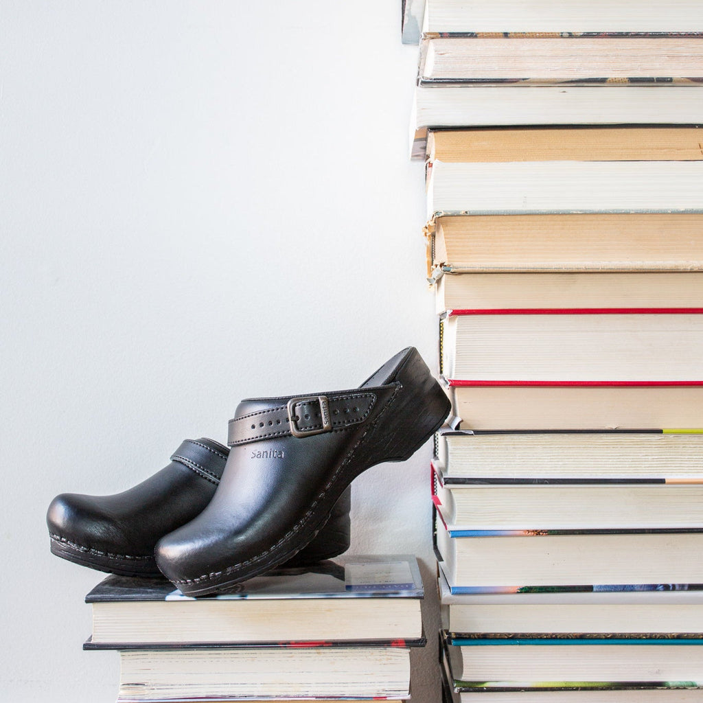 Sanita Ingrid PU Women's Clog in Black