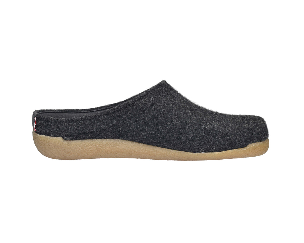 Sanita Lodge Slide Unisex Slipper in Charcoal