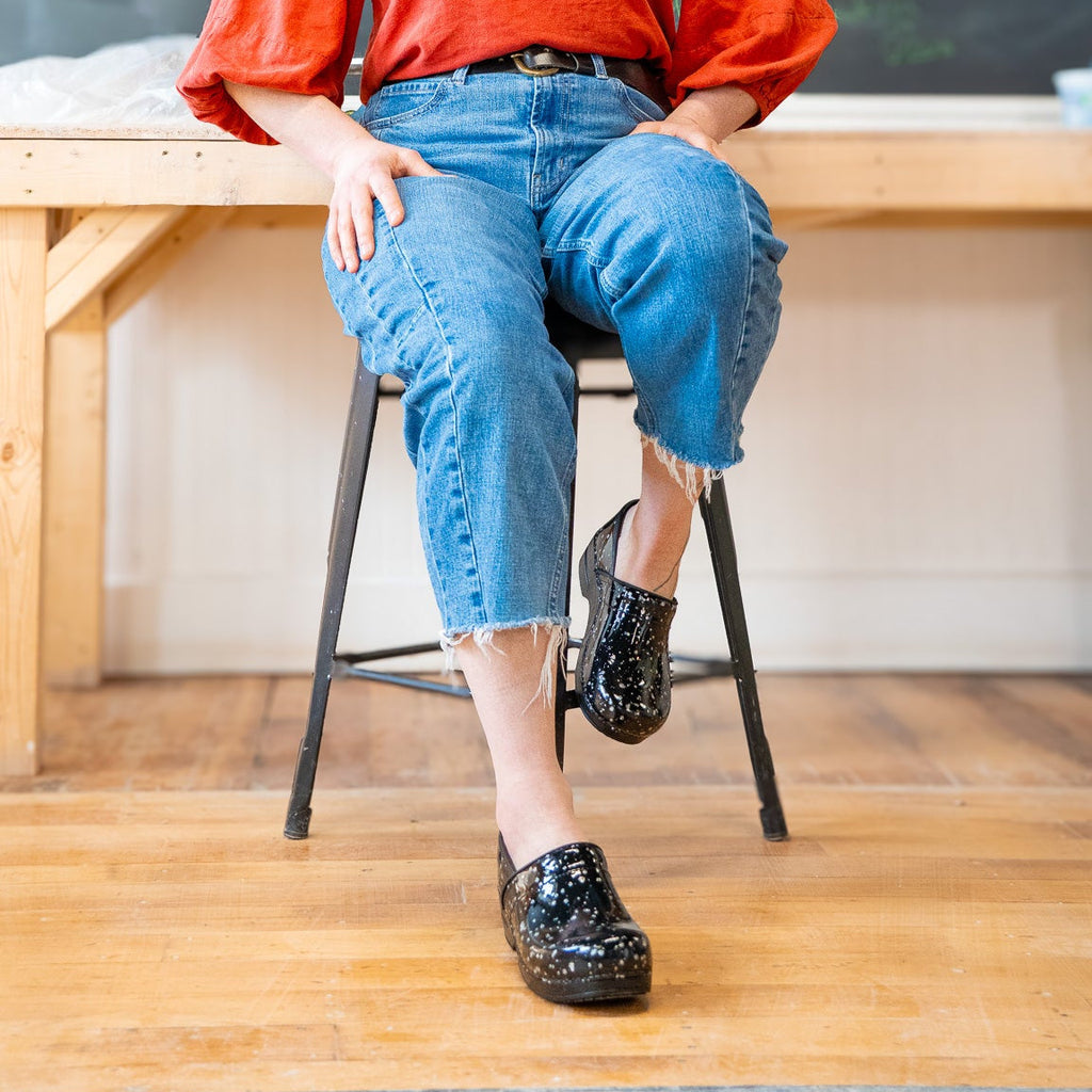 Sanita Misfit Women's Slip Resistant Clog in Silver