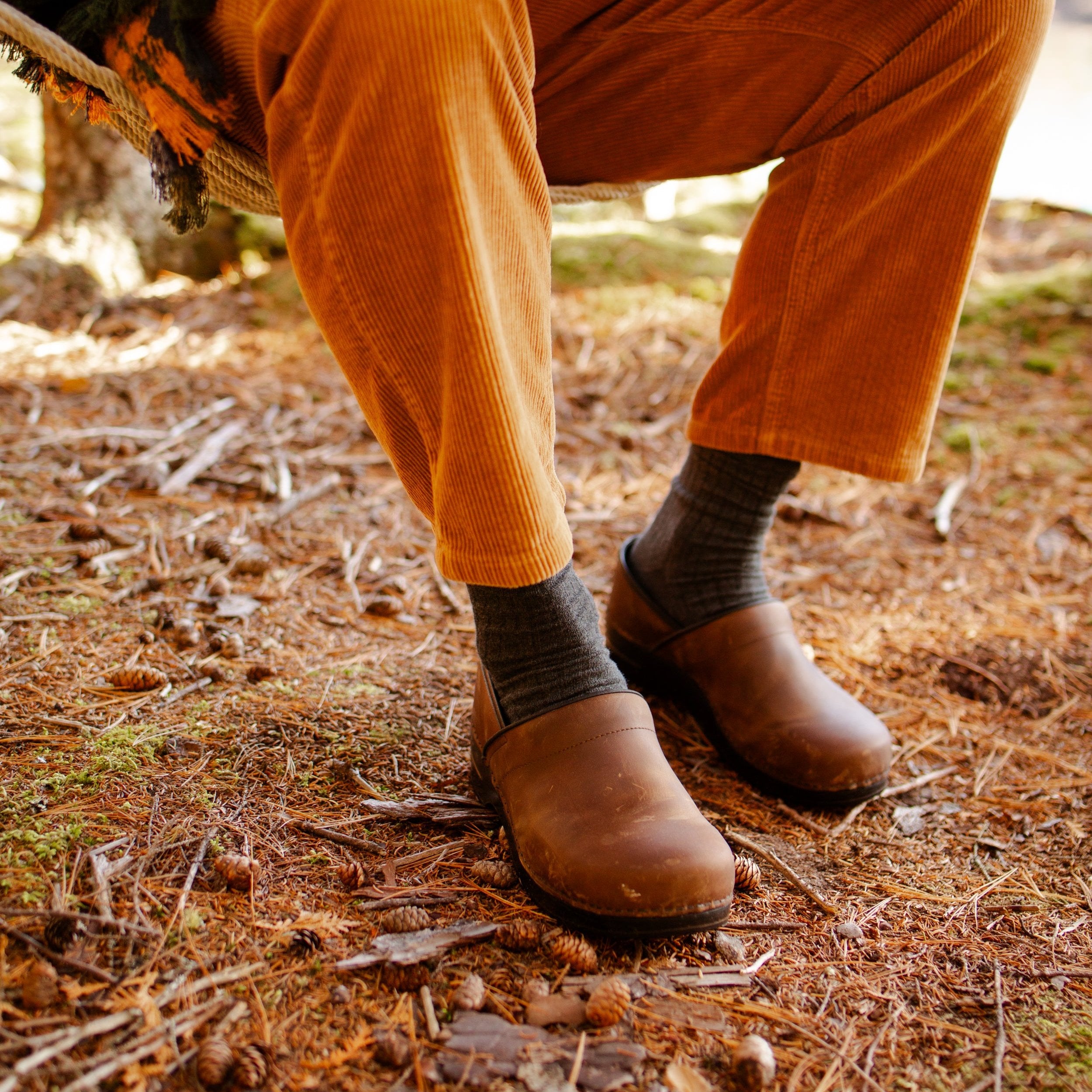Sanita Pro. Oiled Leather Men's Clog in Antique Brown