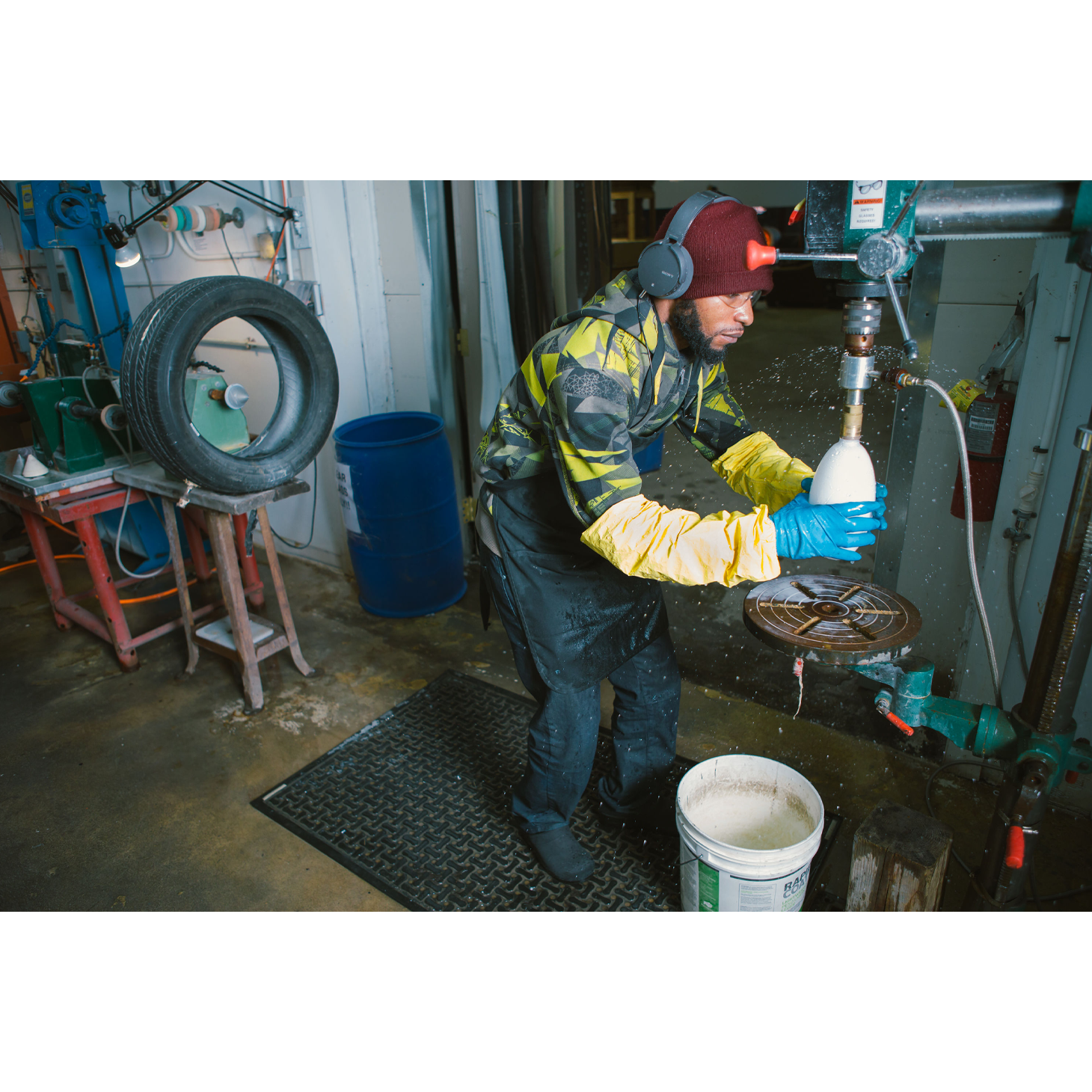 Sanita Pro. Oiled Leather Men's Clog in Ink