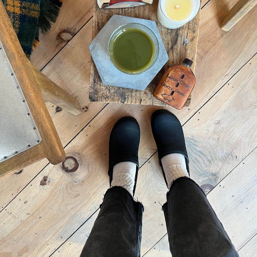 Sanita Pro. Oiled Leather Women's Clog in Black