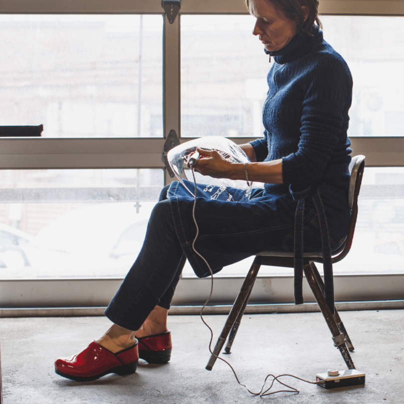 Sanita Pro. Patent Women's Clog in Red