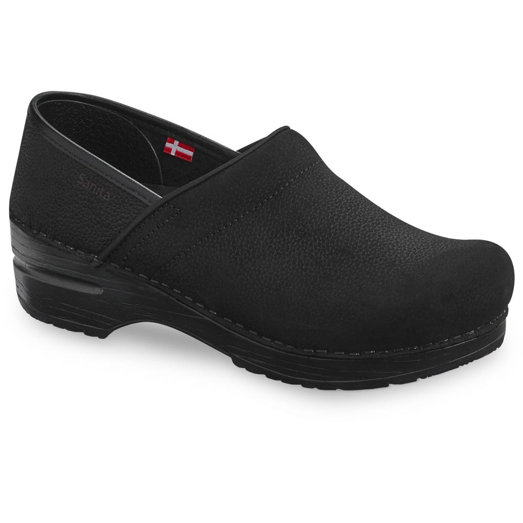 Sanita Pro. Textured Oil Men's Clog in Black Wide