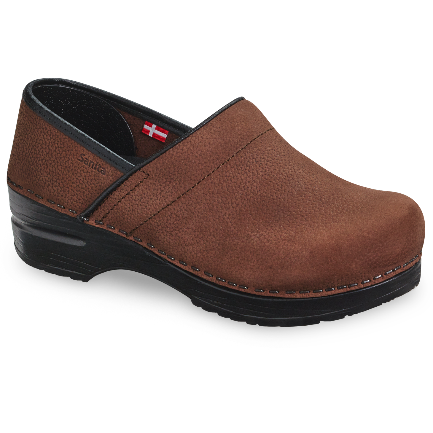 Sanita Pro. Textured Oil Women's Clog in Antique Brown