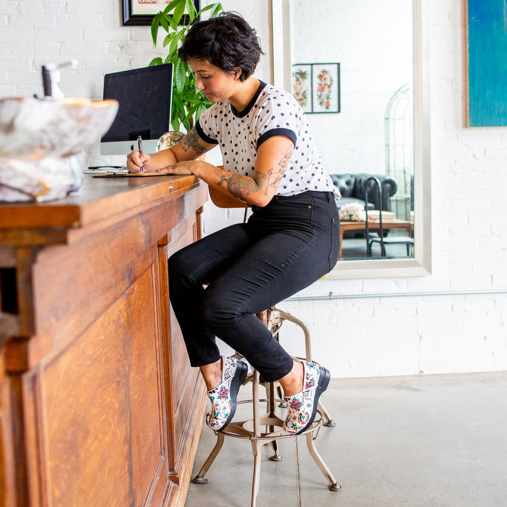 Sanita Rockabilly Women's Clog in White