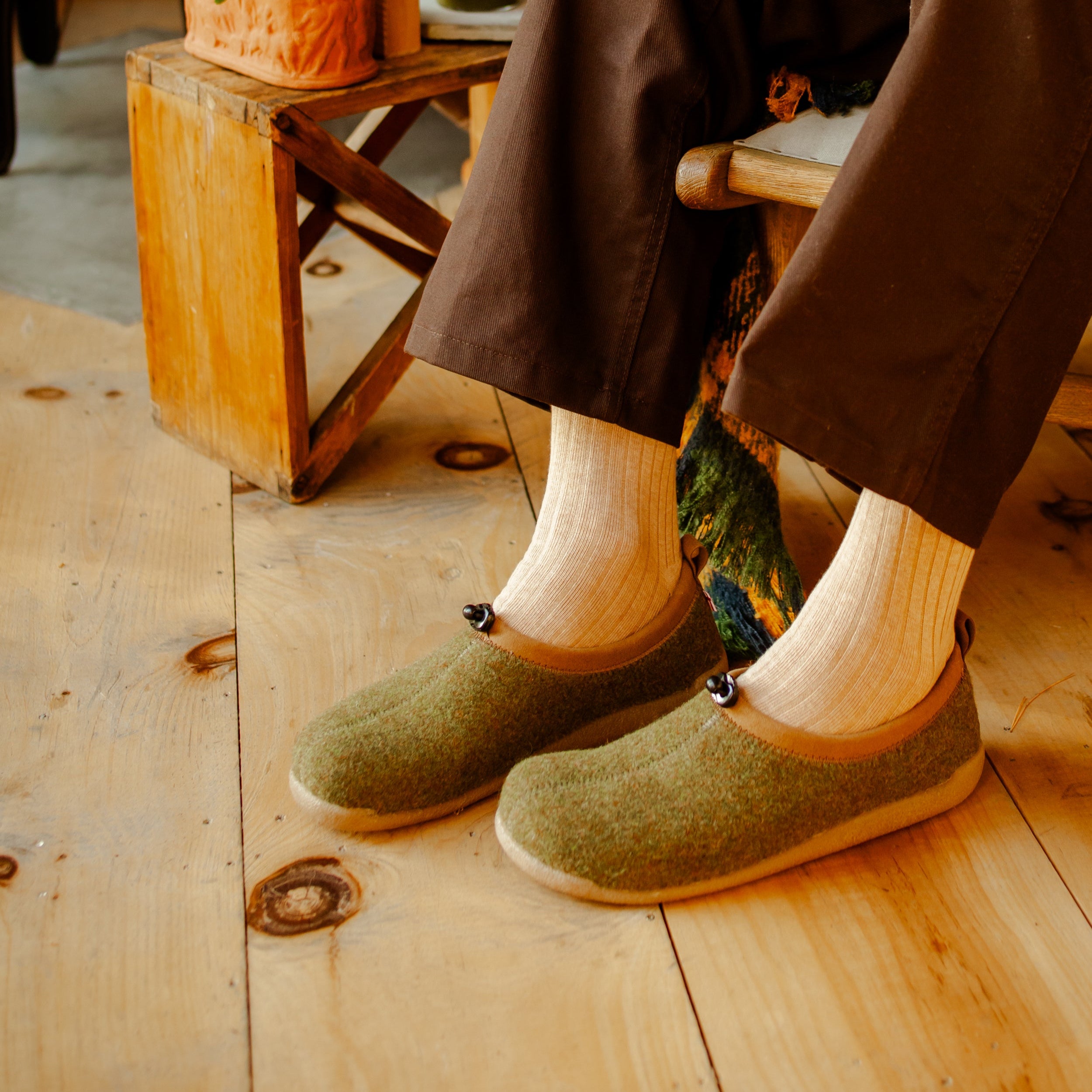 Sanita Samso Unisex Slipper in Army Green