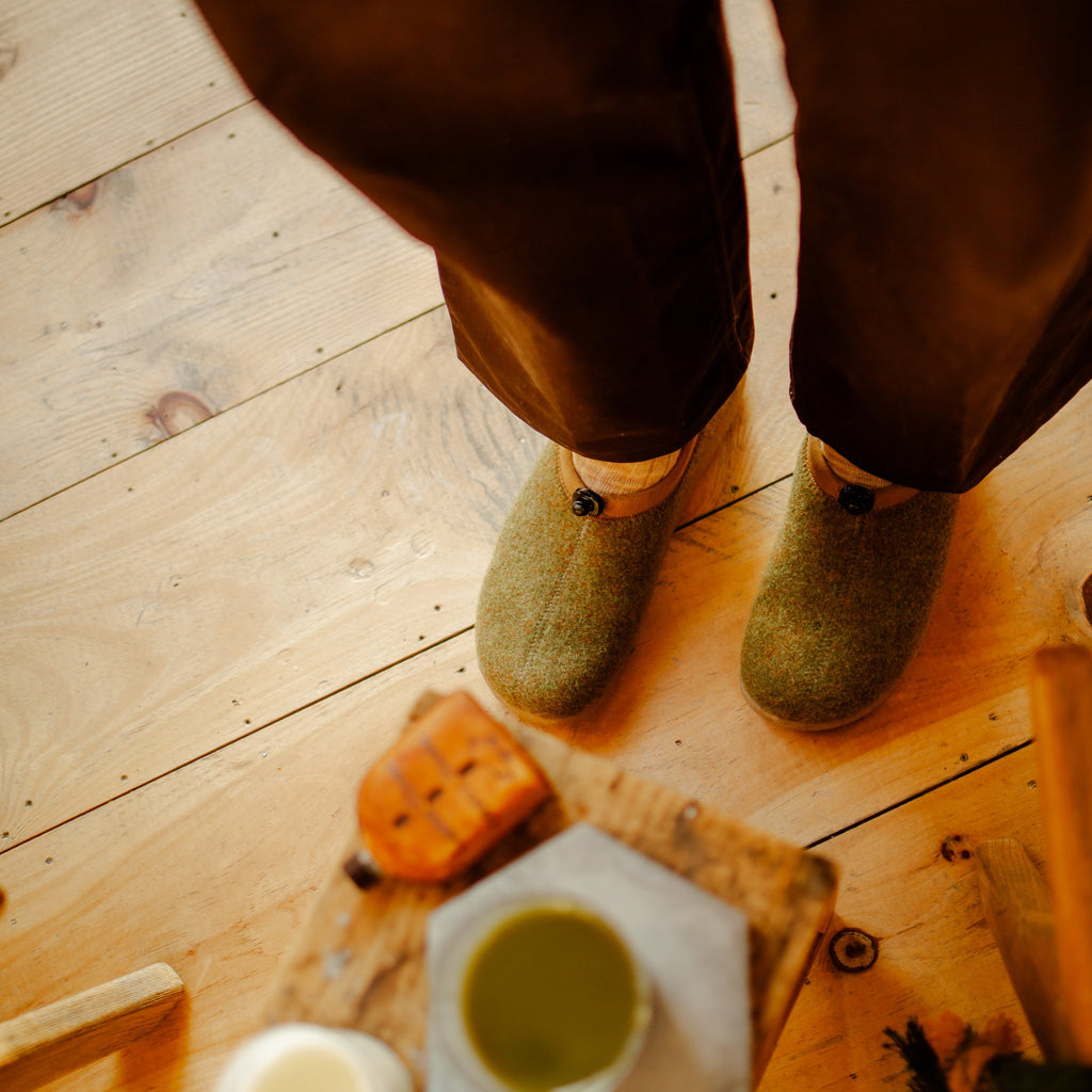 Sanita Samso Unisex Slipper in Army Green