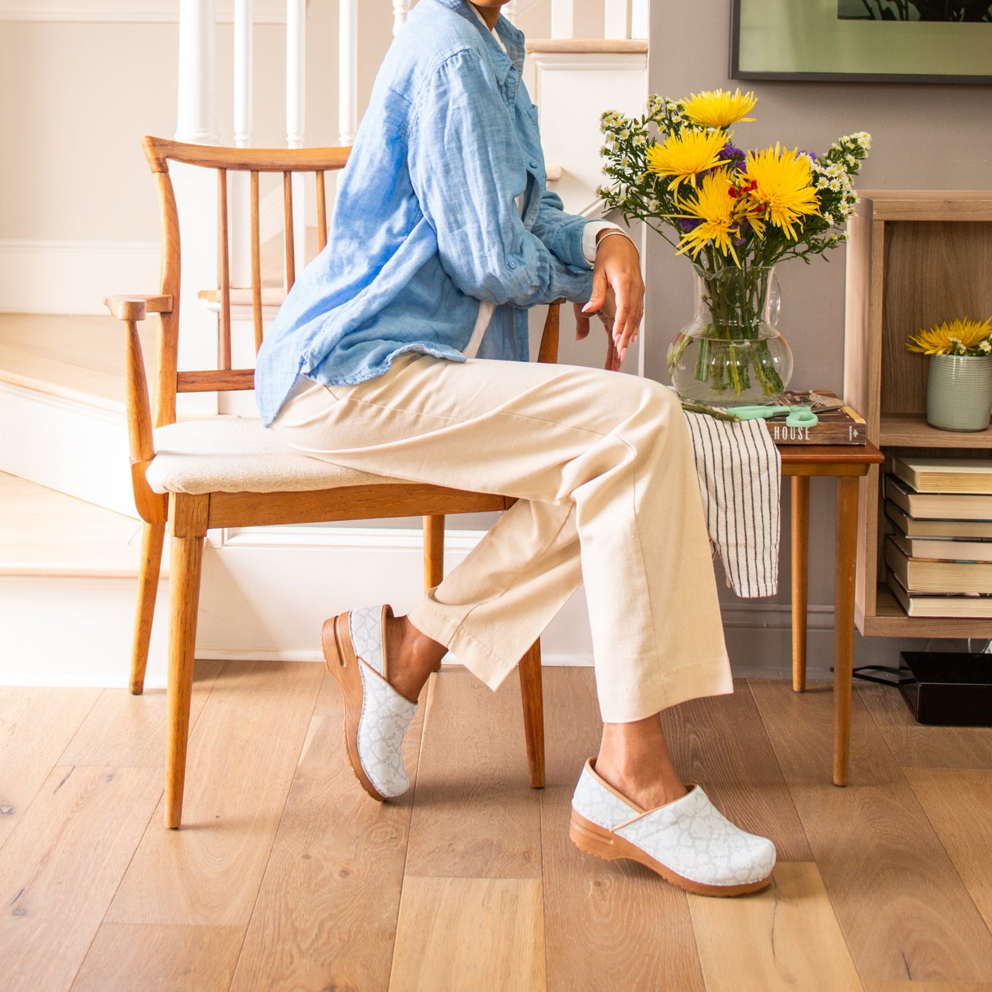 Sanita Viper Women's Clog in Light Grey